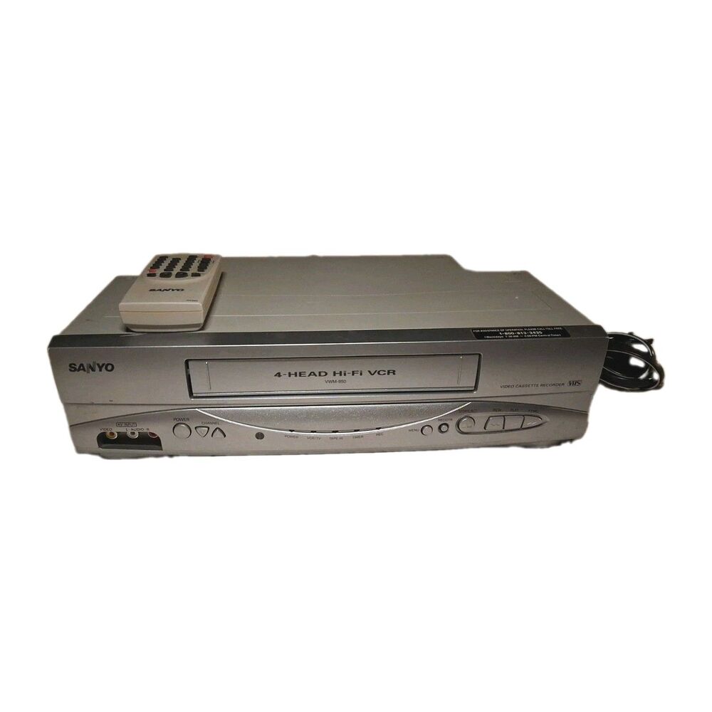 Sanyo VWM-950 Video Cassette Recorder VCR VHS Player With Remote - Tested